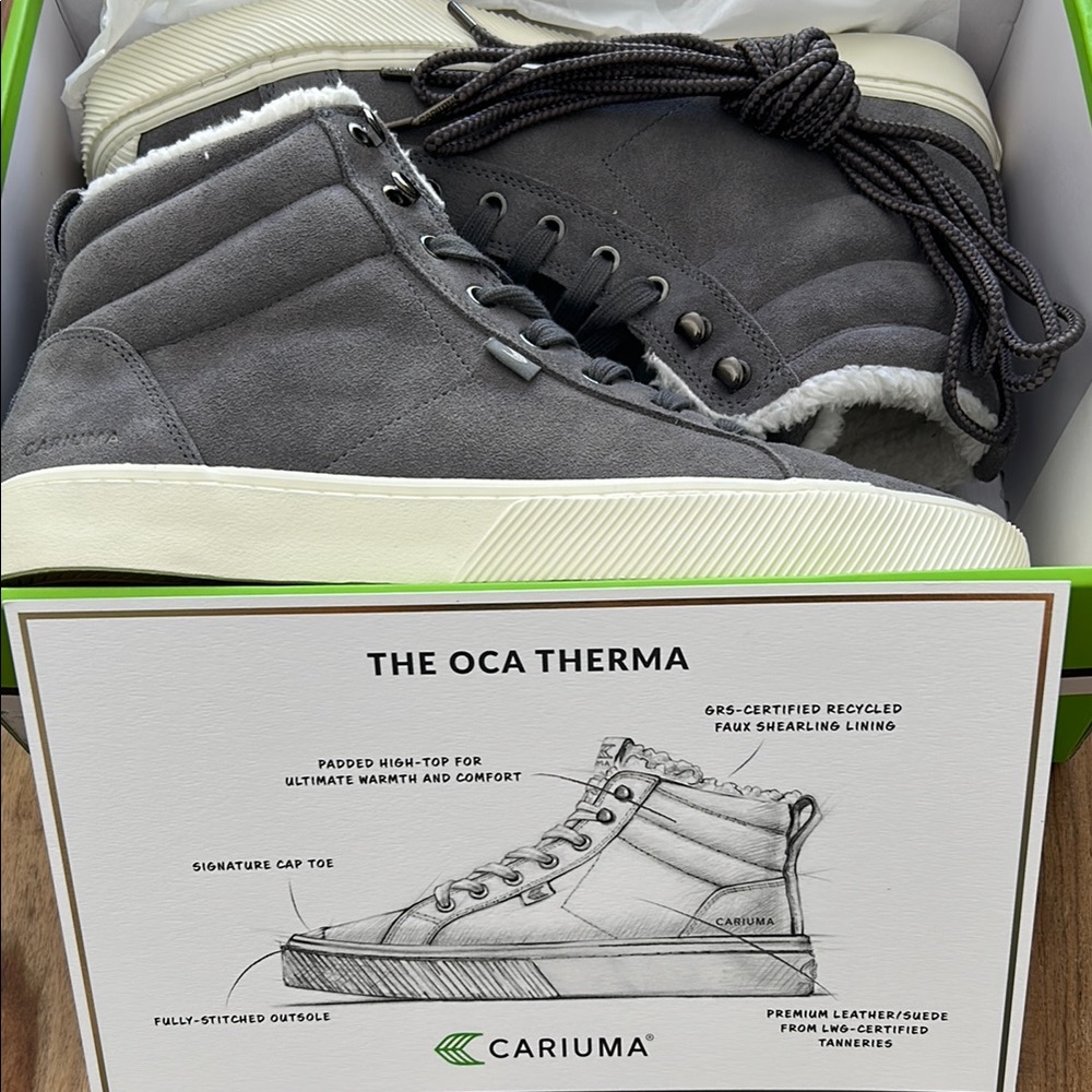CLOSET CLEAR-OUT! Cariuma OCA Therma Gray High-Top Sneakers size US Men 12.5